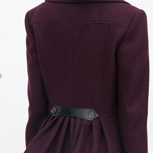 Burberry London Wool Peacoat size 4 - Deep Plum - Picture 3 of 7